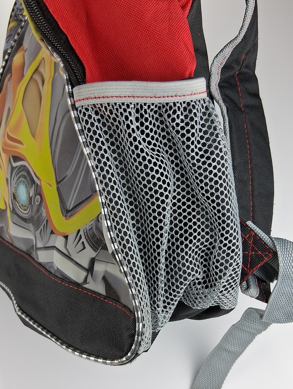 Boys Transformers Backpack Bumblebee Red Black Gray Elementary 2 Compartments - Picture 6 of 16